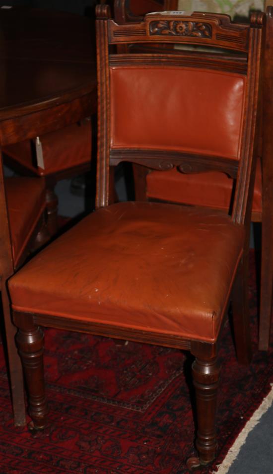 A set of 8 leather Conrad chairs
